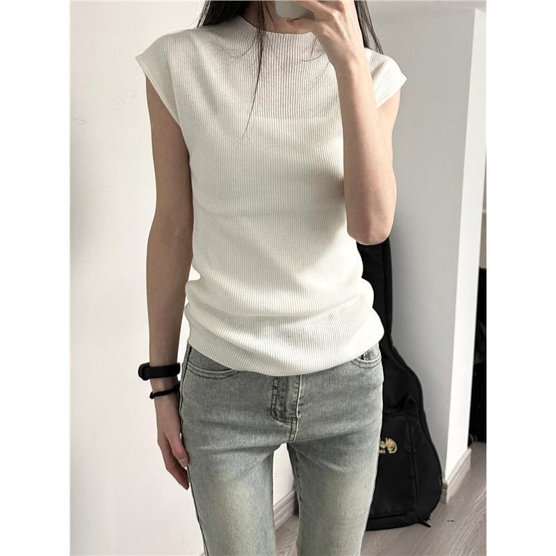 High Waist Washed Flared Jeans Product Image