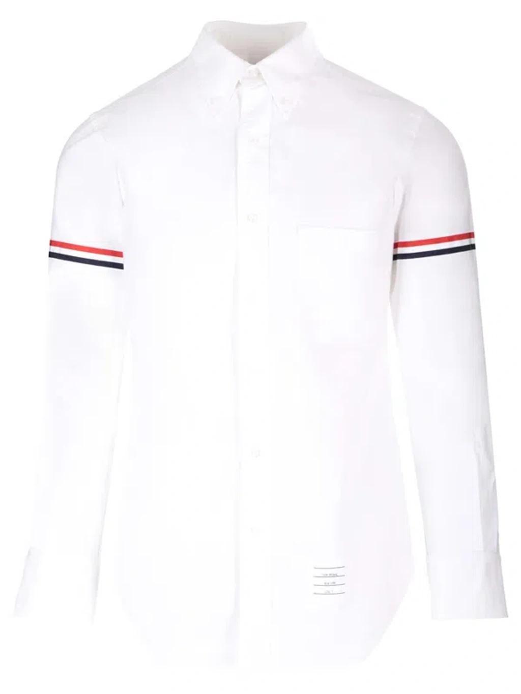 White Oxford Striped Grosgrain Armband Classic Shirt product image