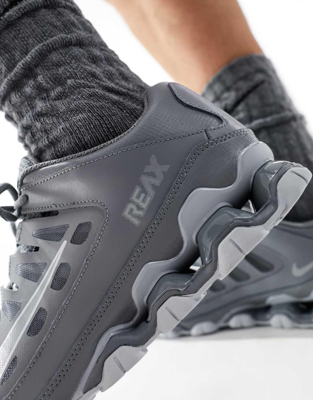 Nike Training Reax 8 sneakers in gray and white Product Image