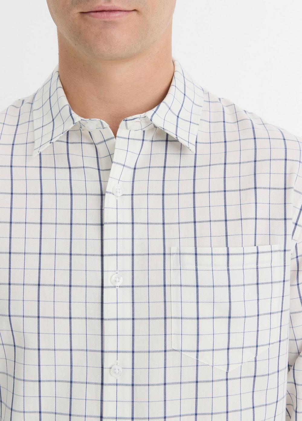 Barlow Plaid Cotton-Wool Shirt Product Image