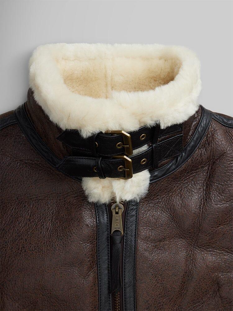 B-3 SHERPA LEATHER BOMBER JACKET Product Image