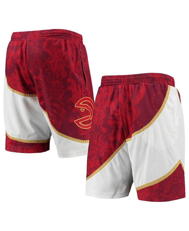 Mens Mitchell & Ness Red Atlanta Hawks Hardwood Classics Lunar New Year Swingman Shorts Product Image