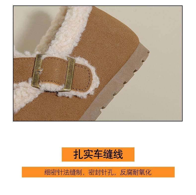 Buckled Fleece-Lined Loafers Product Image