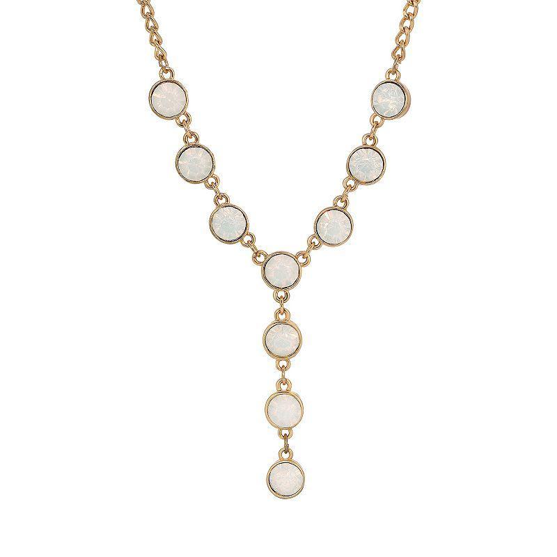 1928 Triple Pink Oval Halo Necklace, Womens Product Image