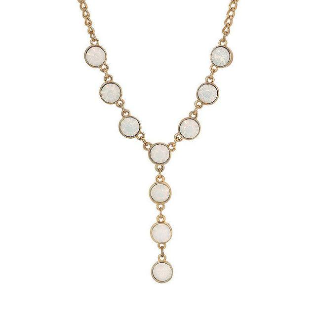 1928 Two Tone Multi Teardrop Necklace, Womens Product Image