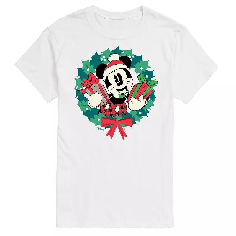 Disneys Mickey Mouse Mens Wreath Graphic Tee Product Image