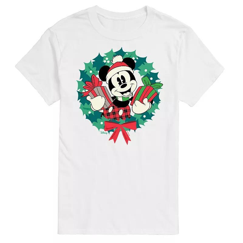 Disneys Big & Tall Mickey Wreath Graphic Tee, Mens Product Image