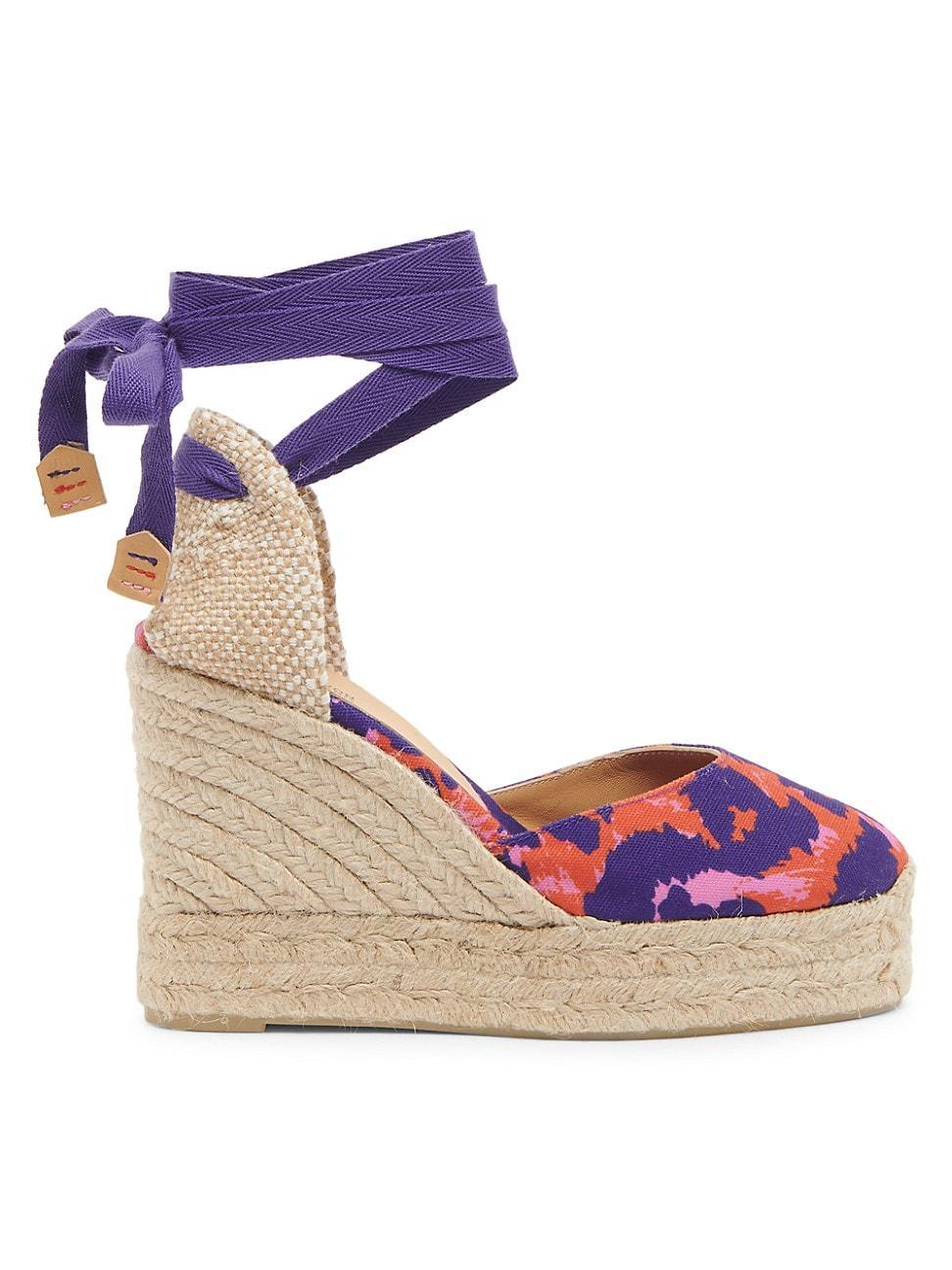 Womens Carina Animal-Print Wedge Espadrilles Product Image