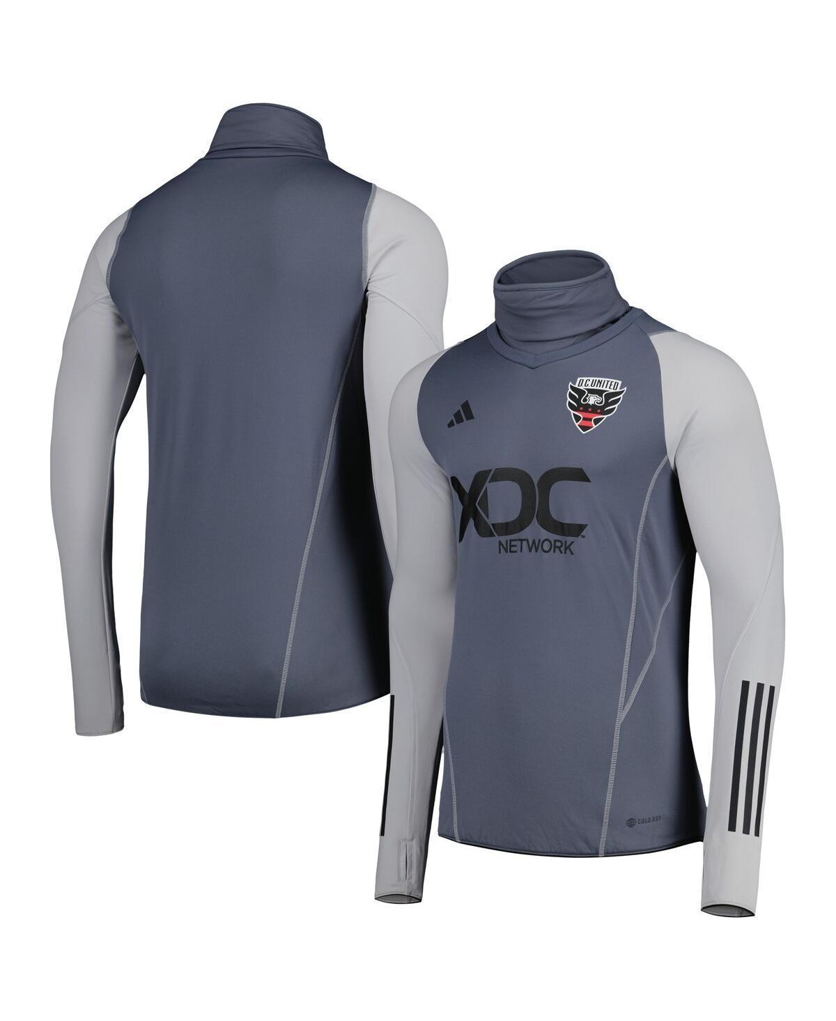 Mens adidas Gray D.C. United Warm Raglan COLD.RDY Top Product Image