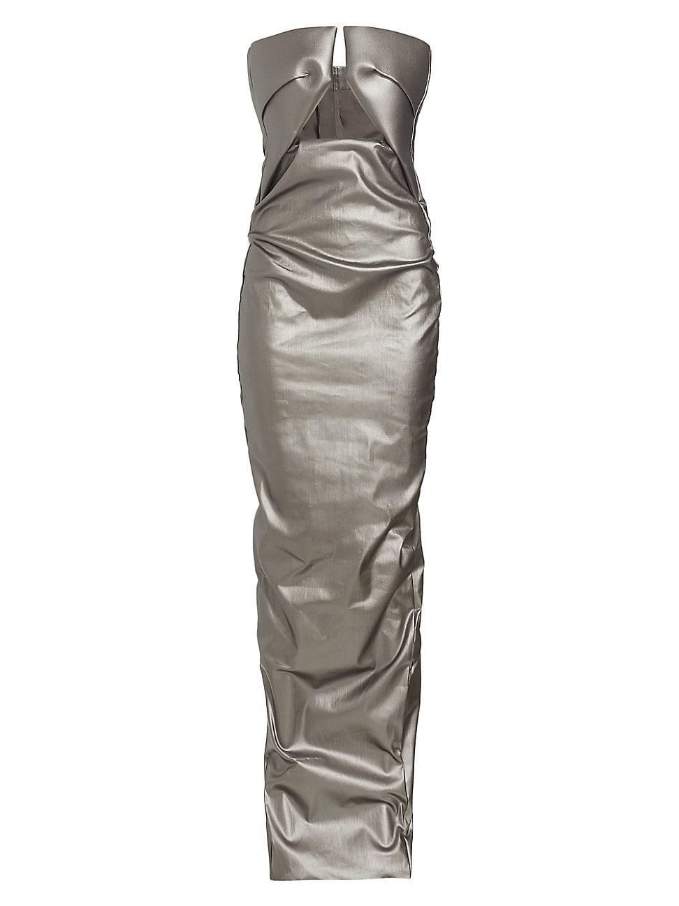 Womens Prong Metallic Column Gown Product Image