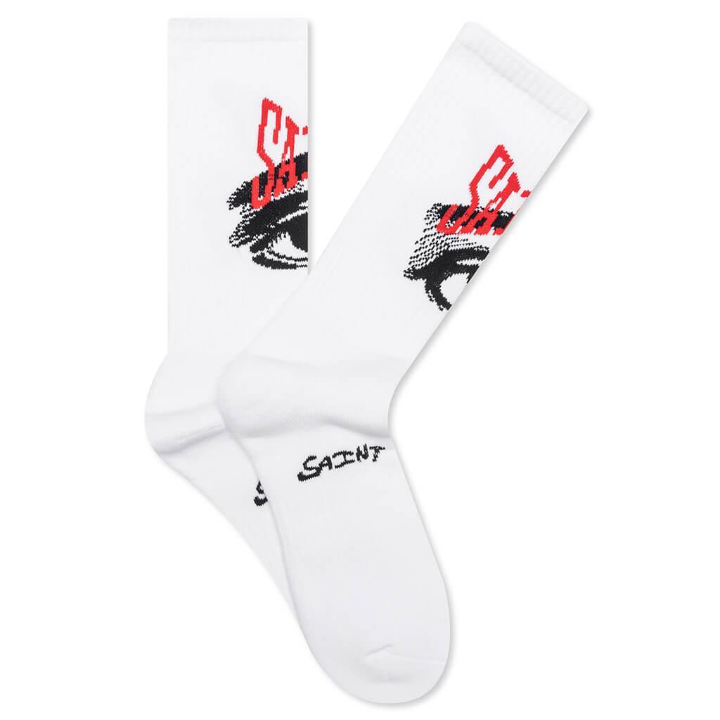 Eyes Socks - White Male Product Image