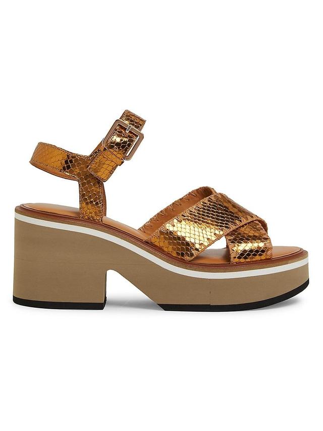 Womens Charlisr 40MM Leather Sandals Product Image