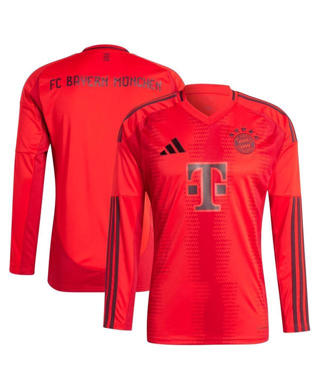 Adidas Mens Red Bayern Munich 2024/25 Home Replica Long Sleeve Blank Jersey - Red Product Image