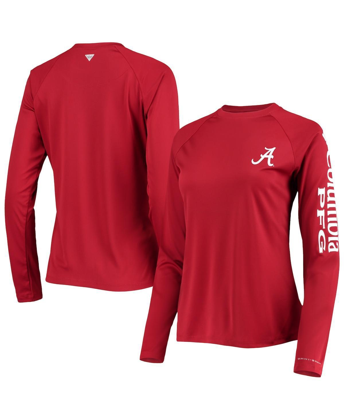 Womens Columbia Crimson Alabama Crimson Tide PFG Tidal Long Sleeve T-Shirt Product Image