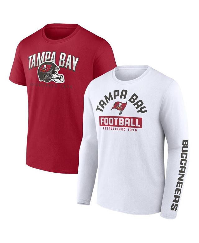 Mens Fanatics Red Tampa Bay Buccaneers Long and Short Sleeve Two-Pack T-shirt - Red Product Image