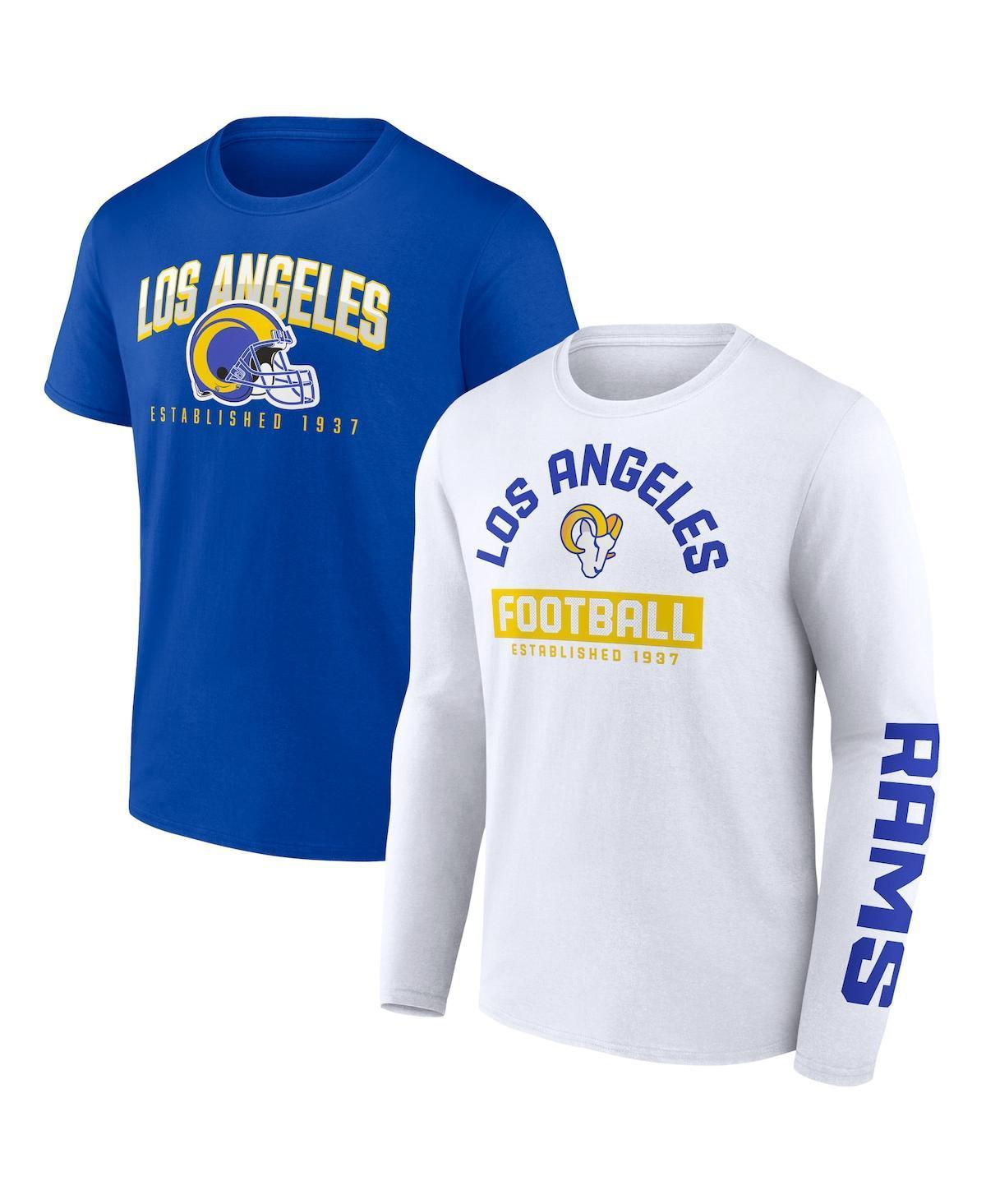 Mens Fanatics Royal Los Angeles Rams Long and Short Sleeve Two-Pack T-shirt - Royal Product Image