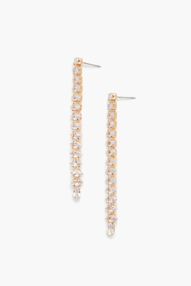 Rhinestone Box Chain Drop Earrings | Forever 21 Product Image