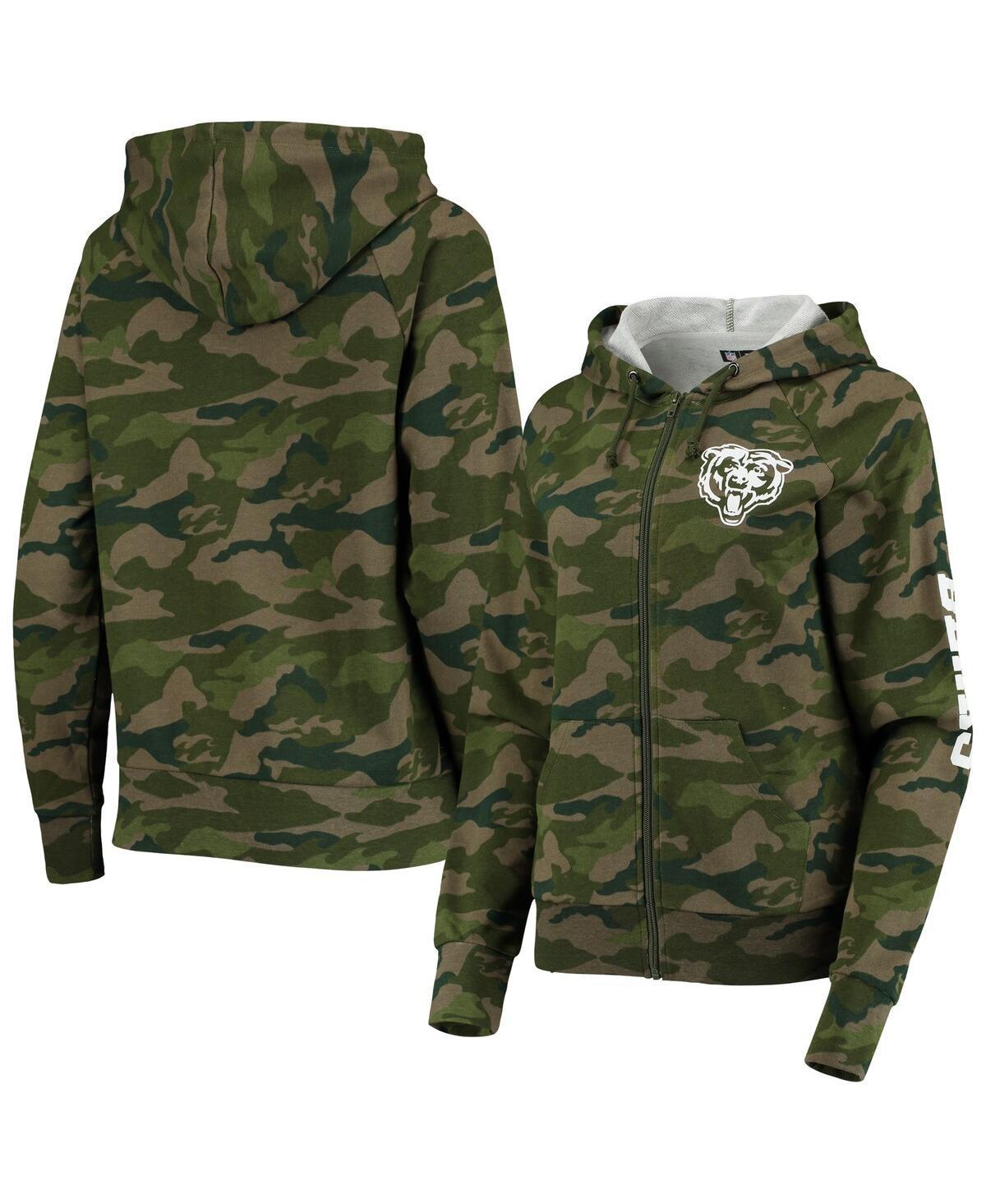 Womens New Era Camo Chicago Bears Raglan Full-Zip Hoodie Product Image