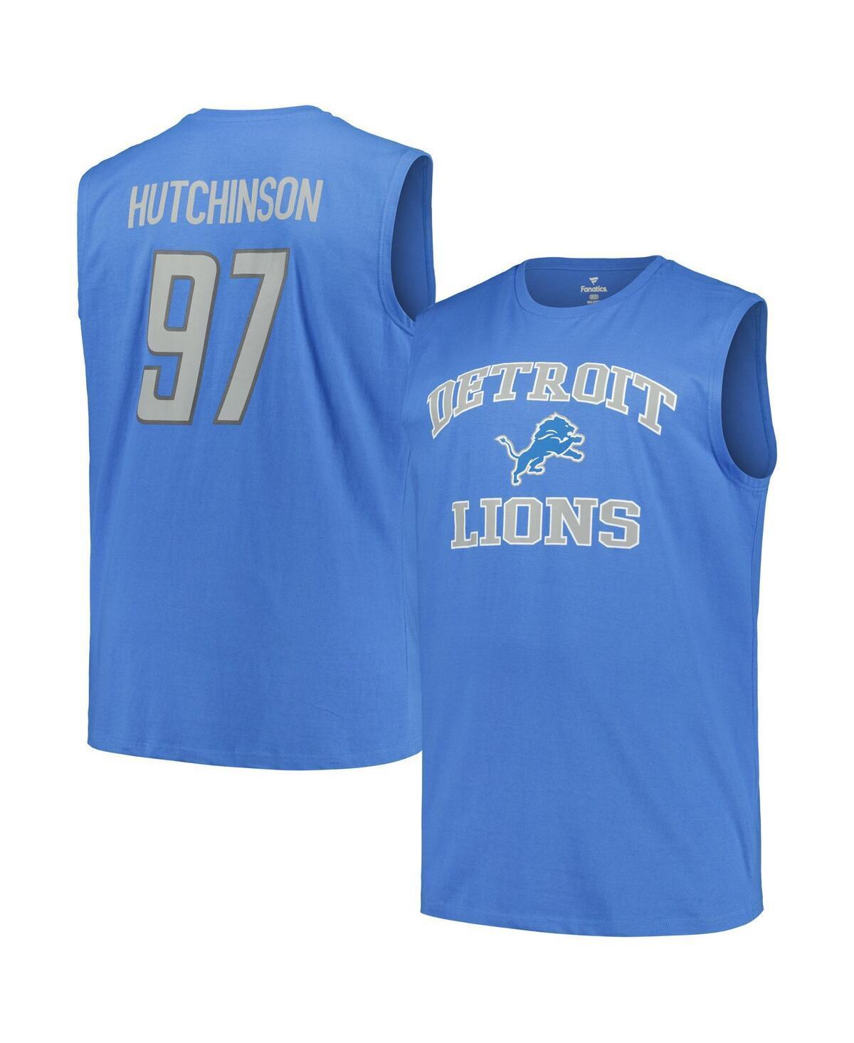 Mens Fanatics Branded Aidan Hutchinson Detroit Lions Big & Tall Muscle Tank Top Product Image