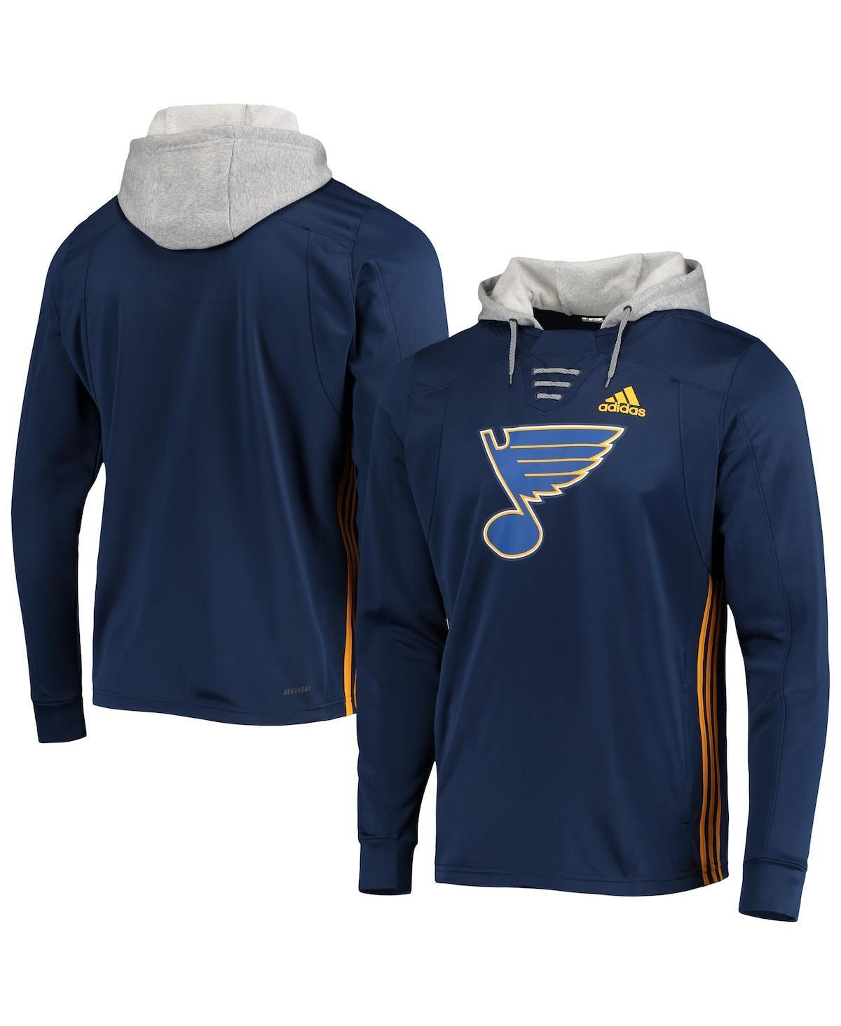 Mens adidas St. Louis Blues Skate Lace AEROREADY Pullover Hoodie Product Image