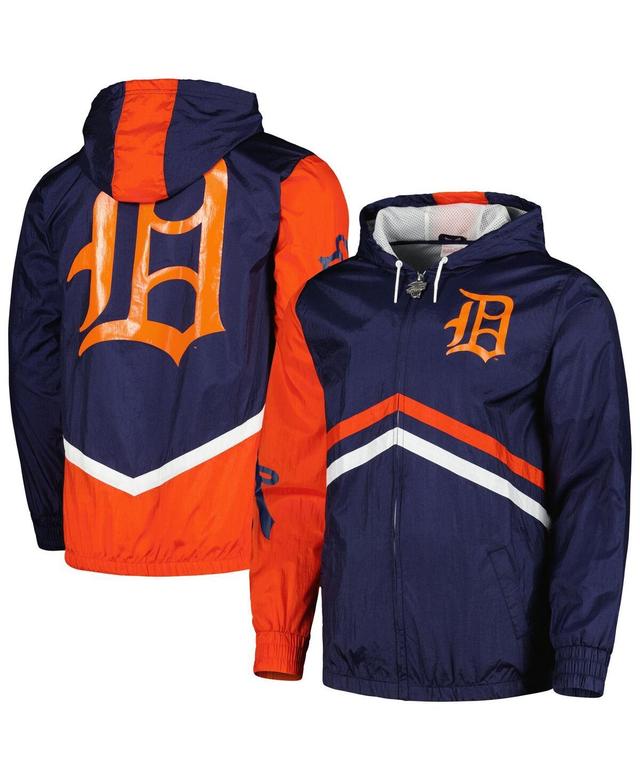 Mens Mitchell & Ness Navy Detroit Tigers Undeniable Full-Zip Hoodie Windbreaker Jacket Product Image