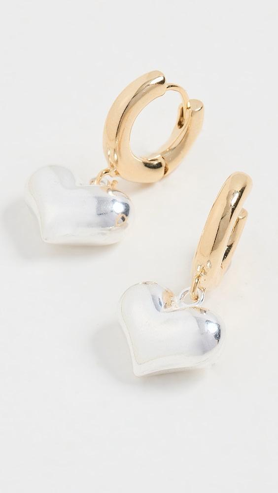 SHASHI Silver Heart Earrings | Shopbop Product Image