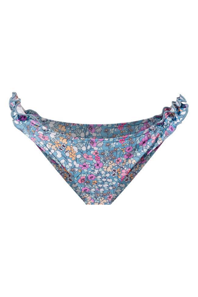 Beautiful Escape Blue Floral Bikini Bottoms FINAL SALE Product Image