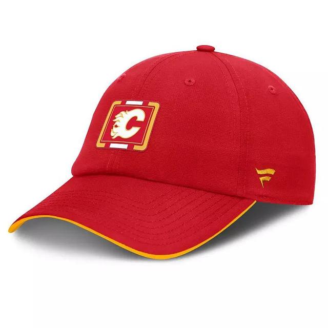 Mens Fanatics Red/Gold Calgary Flames Authentic Pro Ripstop Adjustable Hat Product Image