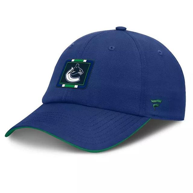 Mens Fanatics Blue/Green Vancouver Canucks Authentic Pro Ripstop Adjustable Hat Product Image