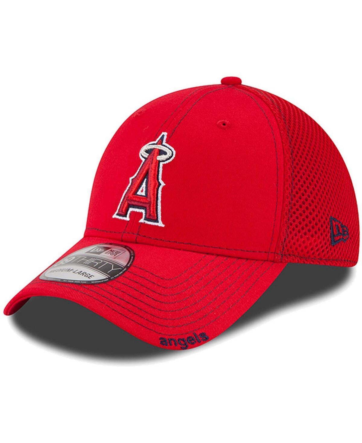 Mens Los Angeles Angels Red Neo 39THIRTY Stretch Fit Hat Product Image