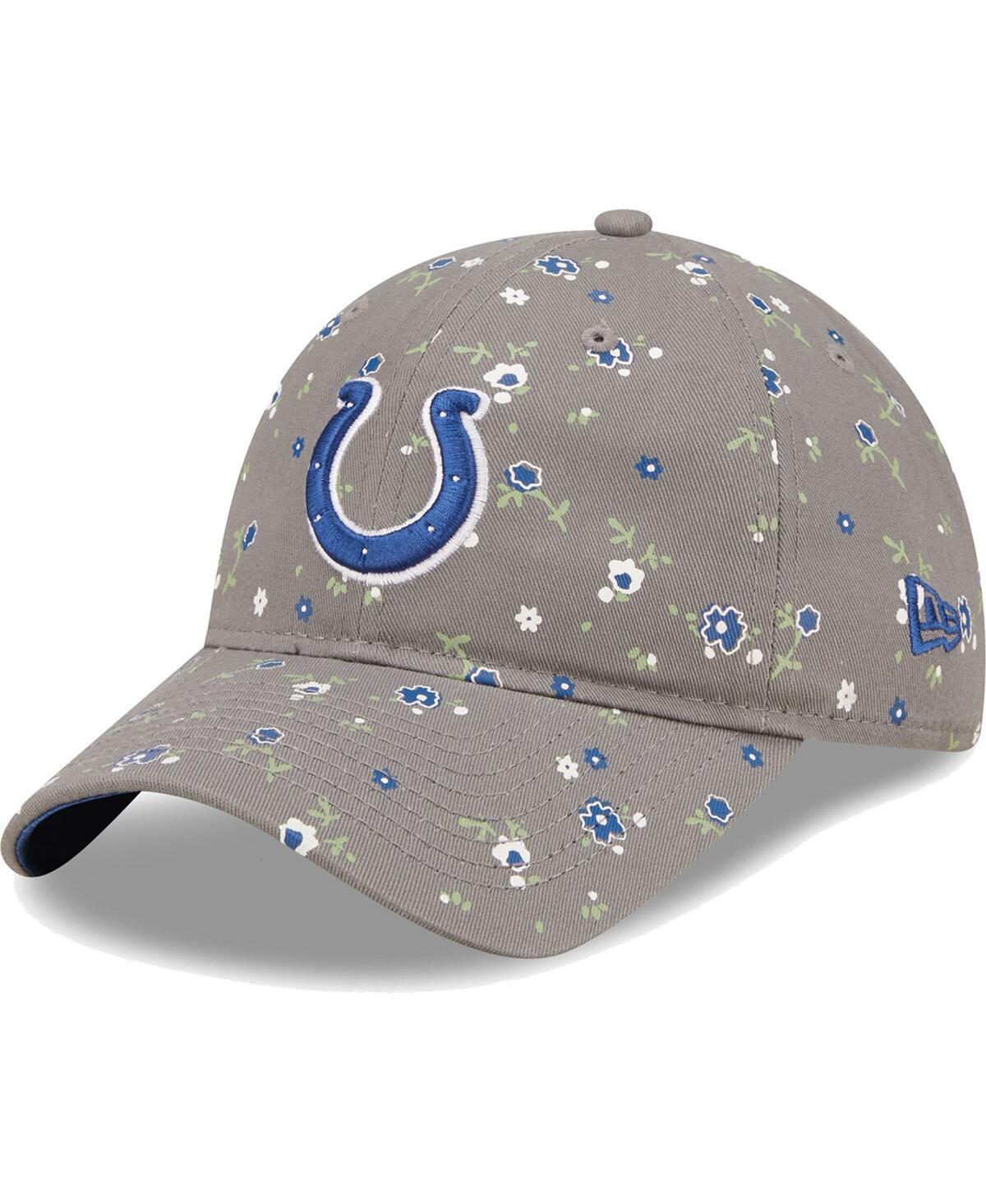 Womens New Era Graphite Indianapolis Colts Floral 9TWENTY Adjustable Hat Product Image