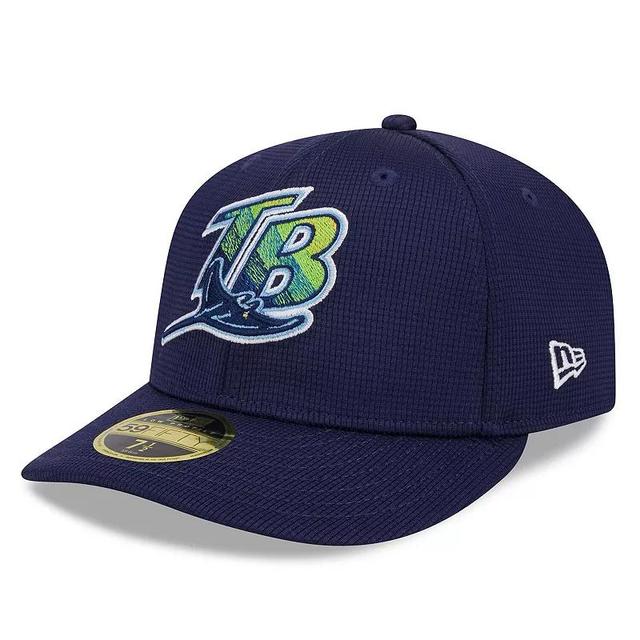 Mens New Era Tampa Bay Rays 2024 Batting Practice Low Profile 59FIFTY Fitted Hat Blue Product Image