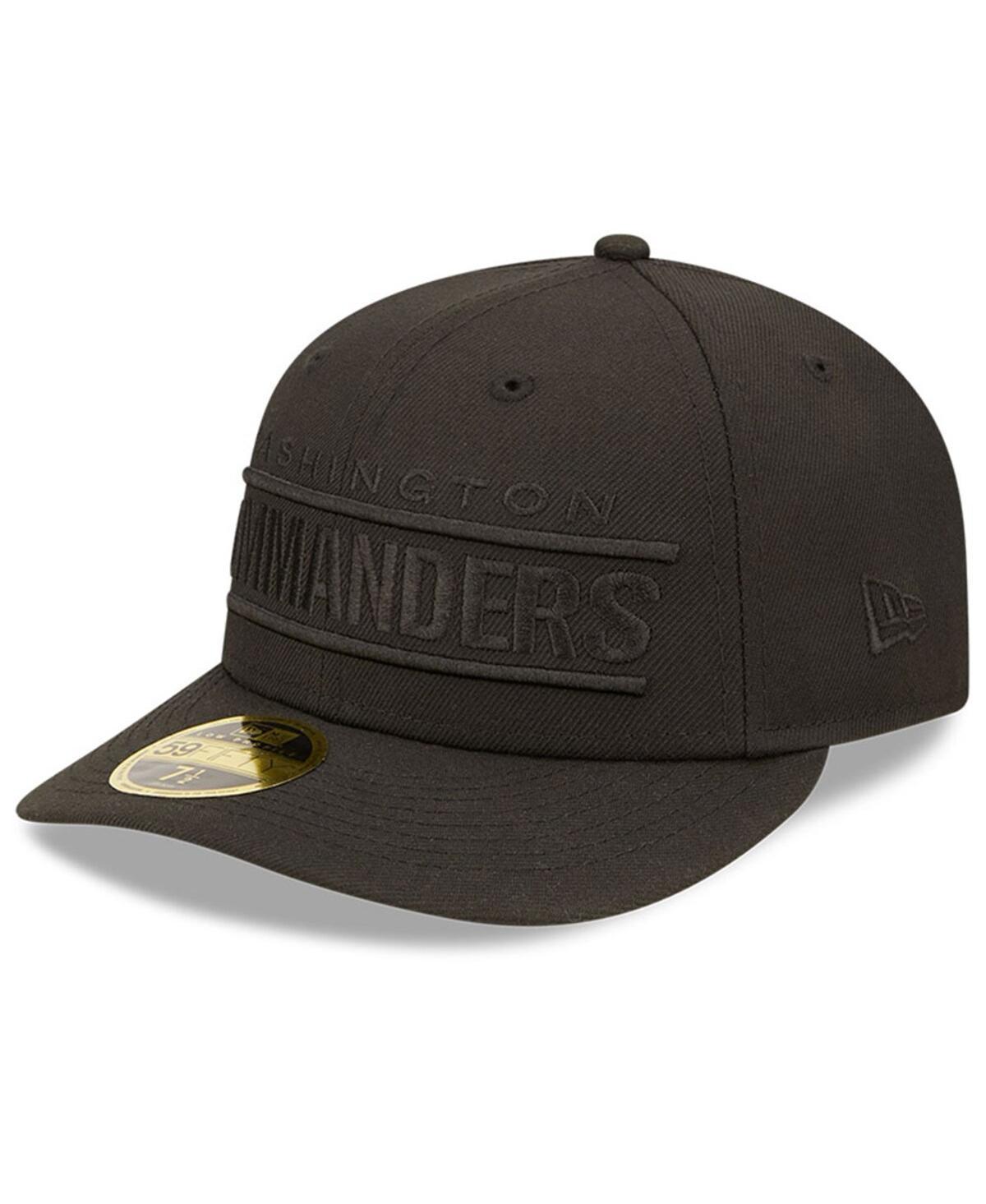 Mens New Era Washington Commanders Black on Black II Low Profile 59FIFTY Fitted Hat Product Image