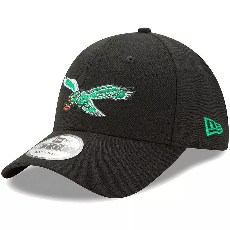 Mens New Era Philadelphia Eagles The League Throwback 9FORTY Adjustable Hat Product Image