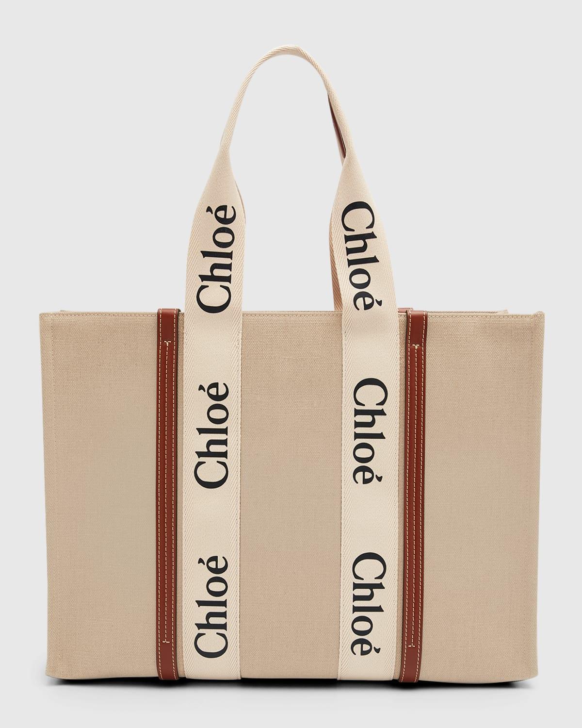 Woody Large Tote Bag in Linen Product Image