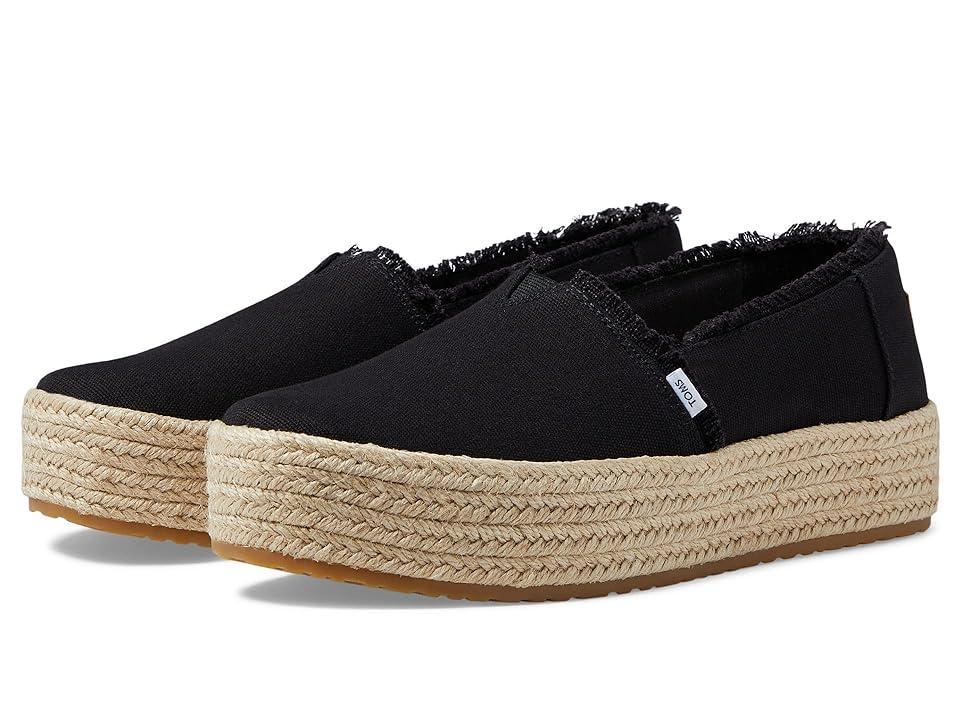 Toms Womens Valencia Canvas Platform Espadrilles Womens Shoes Product Image