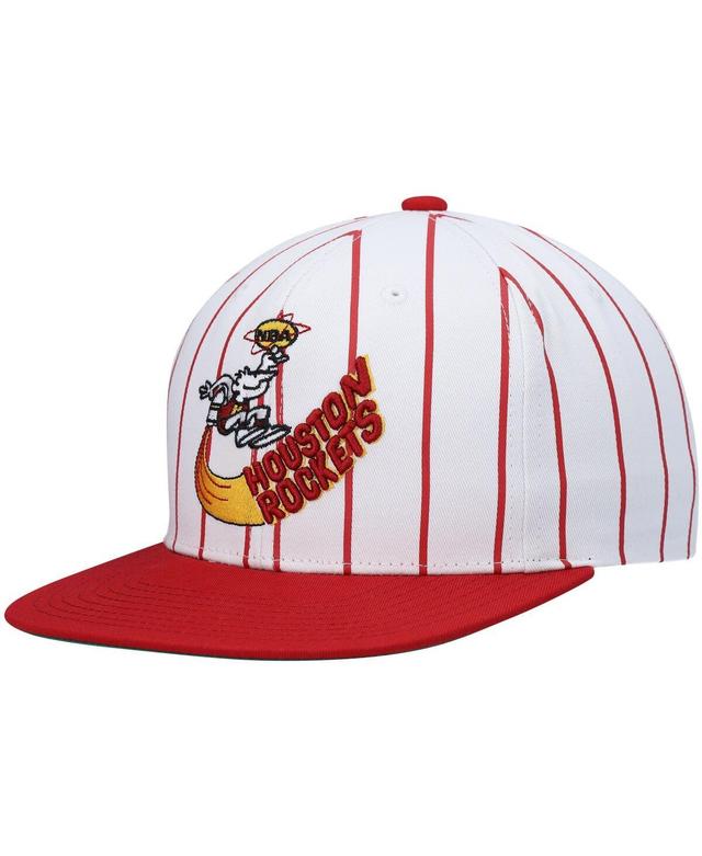 Mens Mitchell & Ness Houston Rockets Hardwood Classics Pinstripe Snapback Hat Product Image