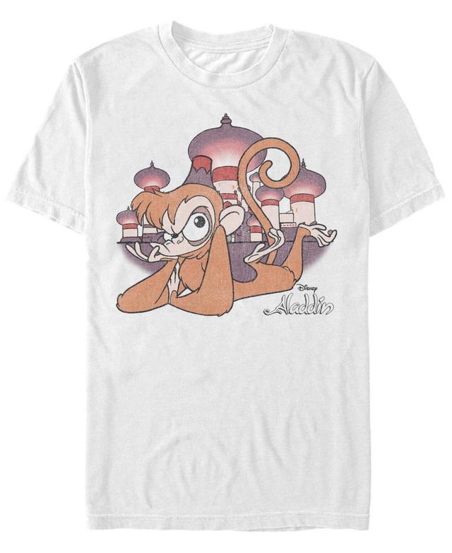 Mens Disneys Aladdin Abu Tee White Product Image