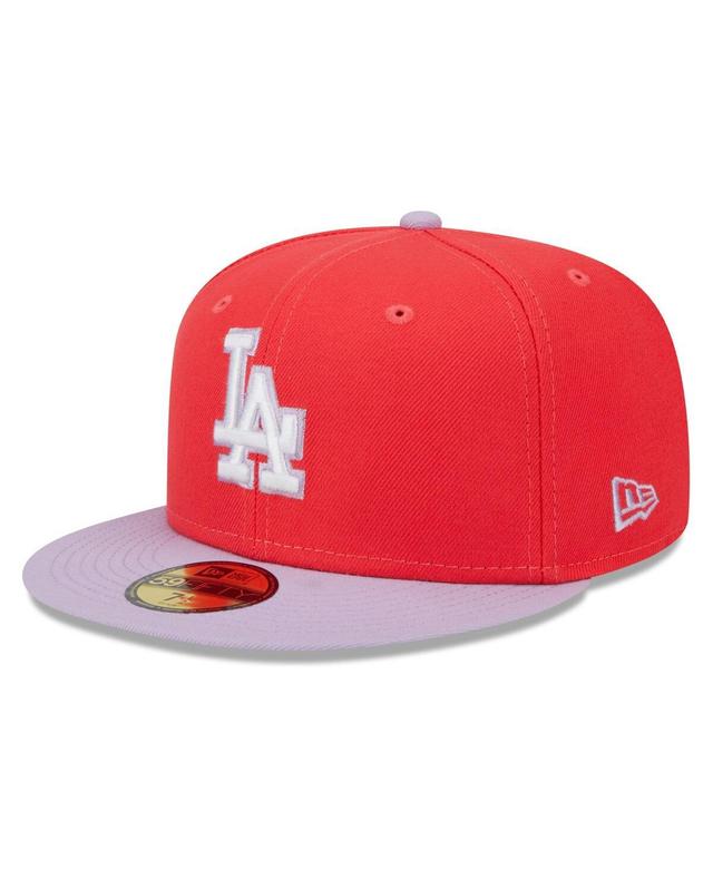 Mens New Era Red Los Angeles Dodgers Spring Color Two-Tone 59FIFTY Fitted Hat - Red Product Image