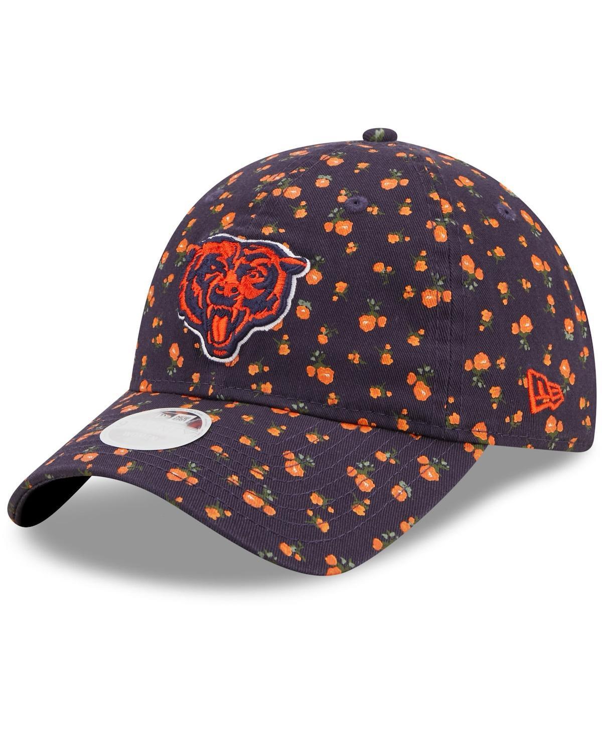 Womens New Era Chicago Bears Floral 9TWENTY Adjustable Hat, Blue Product Image