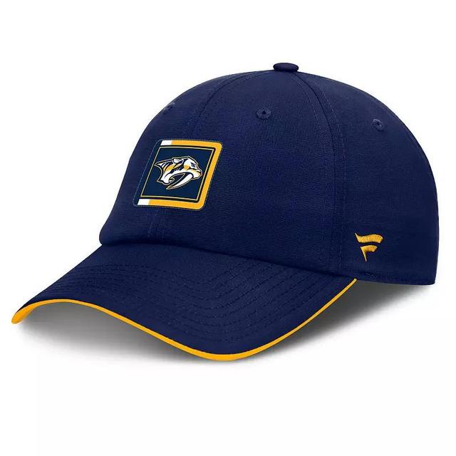 Mens Fanatics Gold/Navy Nashville Predators Authentic Pro Ripstop Adjustable Hat Product Image