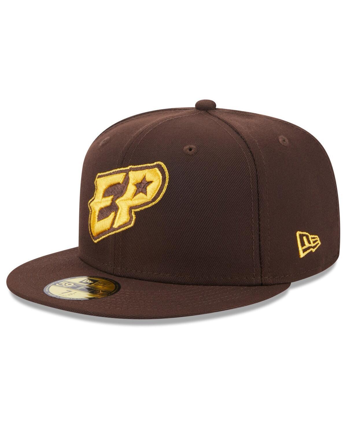 Mens New Era Brown El Paso Chihuahuas Authentic Collection Alternate Logo 59FIFTY Fitted Hat Product Image