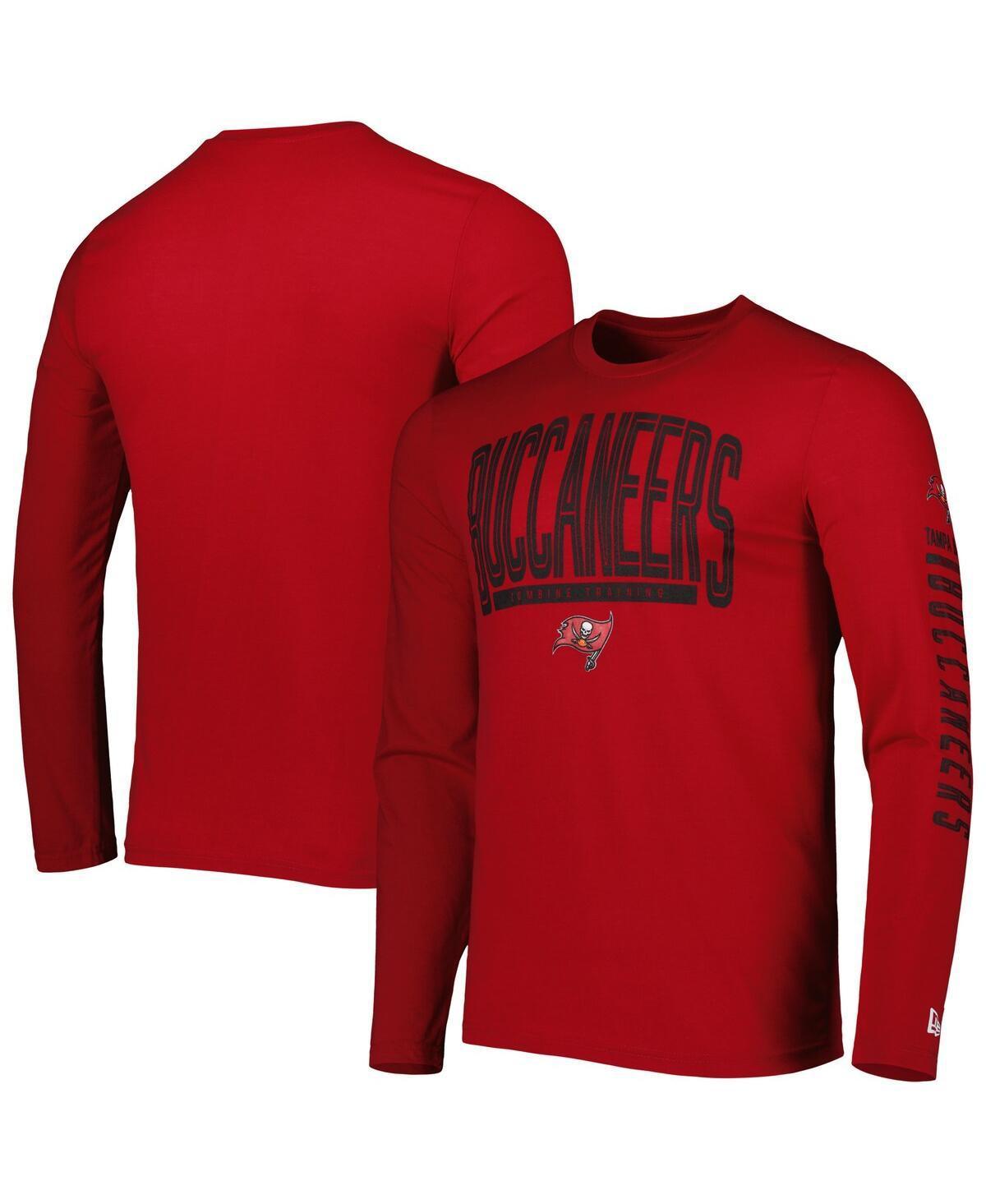 Mens New Era Tampa Bay Buccaneers Combine Authentic Home Stadium Long Sleeve T-Shirt Product Image