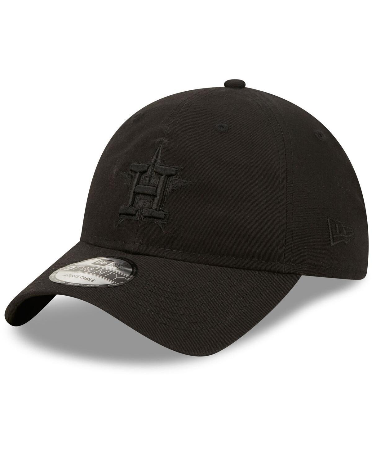 Mens New Era Houston Astros Black Core Classic 2.0 9TWENTY Adjustable Hat - Black Product Image