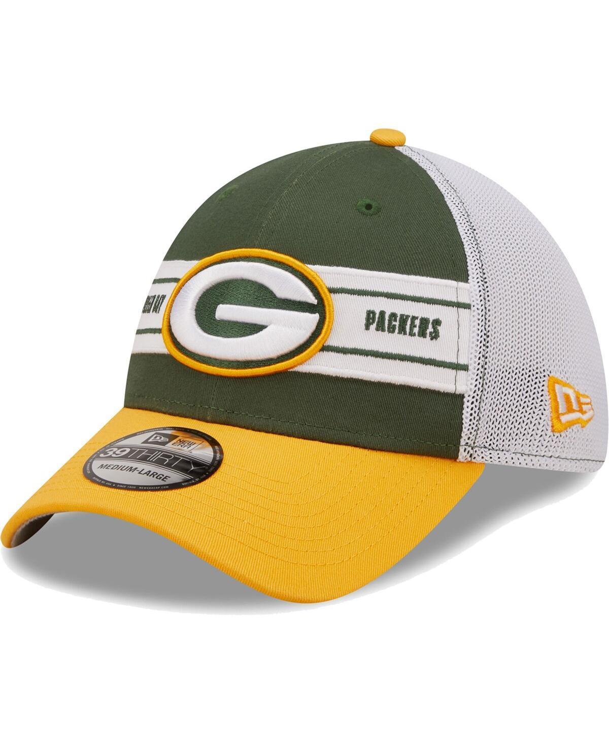 Mens New Era Green Green Bay Packers Team Banded 39THIRTY Flex Hat - Green Product Image