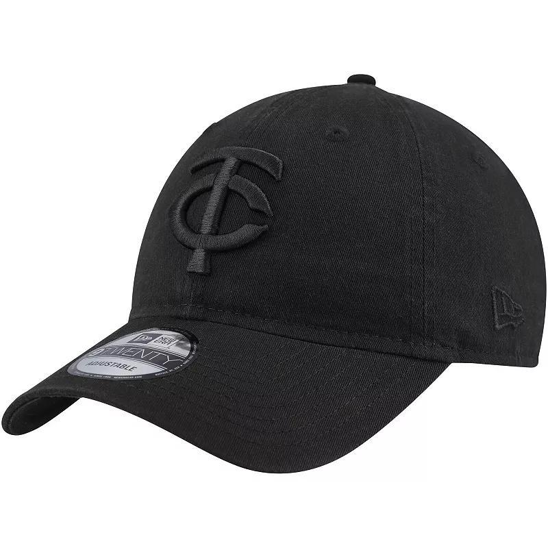 Mens New Era Minnesota Twins Black Core Classic 9TWENTY Adjustable Hat Product Image