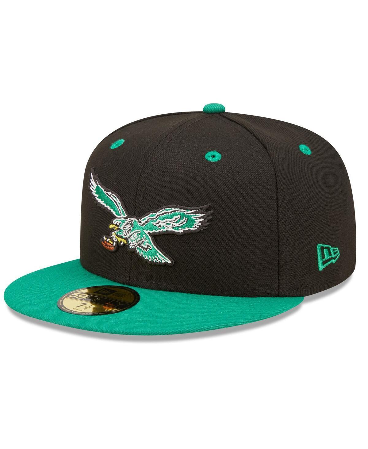 Mens New Era Black Philadelphia Eagles Flipside 59FIFTY Fitted Hat - Black Product Image