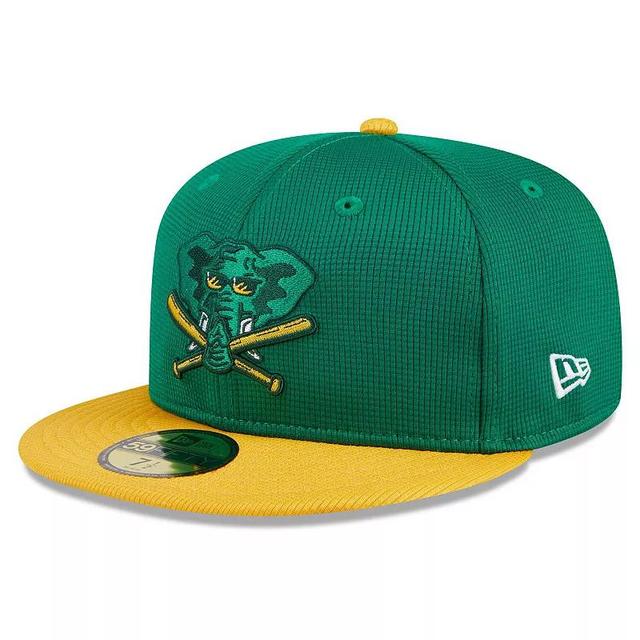 Mens New Era Kelly Oakland Athletics 2024 Batting Practice 59FIFTY Fitted Hat Product Image