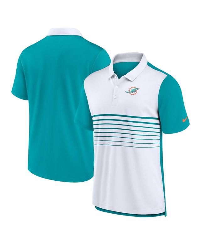 Nike Mens Aqua/White Miami Dolphins Fashion Performance Polo Product Image