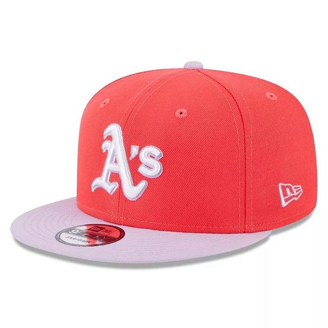 Mens New Era /Purple Oakland Athletics Spring Basic Two-Tone 9FIFTY Snapback Hat Product Image